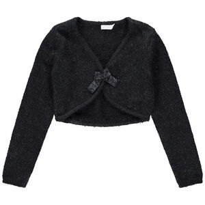 Junior - Gilet en tricot brillant avec noeud sur le devant 