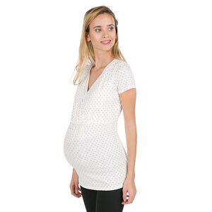 Tee-shirt manches courtes de grossesse et d'allaitement 