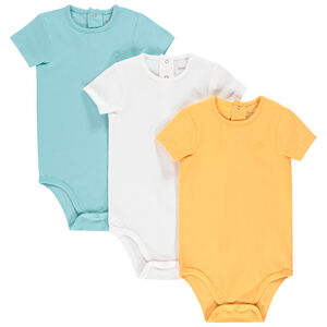 Lot 3 bodies manches courtes en coton pour bébé garçon 