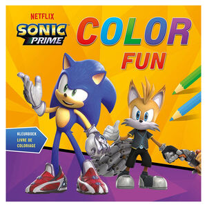 NL/ FR Livre de coloriage Color Fun Sonic Prime +4A / Kleurboek Color Fun Sonic Prime +4J 