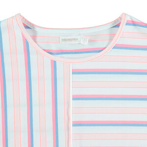 Junior - Tee-shirt manches courtes à rayures contrastées 