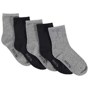 Lot de 5 paires de chaussettes unies grises / noires 