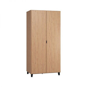 Armoire Simple 2 portes - Bois / Noir 