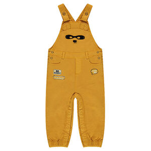 Salopette longue en toile fantaisie avec masque brodé 