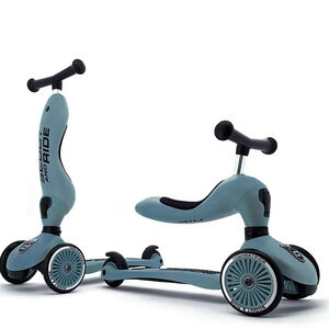 Trotinette 2-en-1 Highwaykick 1 Bleu Acier 12m-5ans 