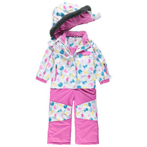 Combinaison de ski effet 2 en 1 à pois colorés all-over 