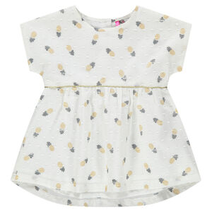 Tunique manches courtes avec ananas printés all-over 