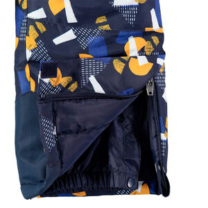 Pantalon de ski imprimé all-over à bretelles amovibles 