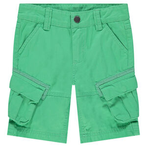 Bermuda en coton surteint à poches style cargo 