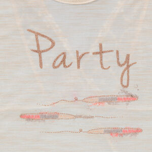 Junior - Tee-shirt manches courtes brodé avec dos en dentelle 