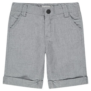 Bermuda en coton fantaisie chiné 