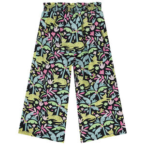 Pantalon large à smock imprimé jungle pour bébé fille 