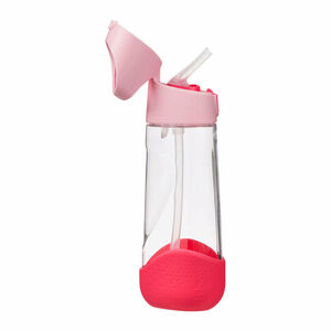 Gourde Tritan avec paille en silicone 600ml Rose 
