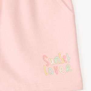 Lot de 4 shorts en molleton imprimé fantaisie fille 
