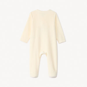 Dors-bien en velours avec patch bouclettes ourson pour bébé 