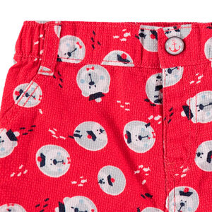 Short en coton fantaisie avec oursons printés 
