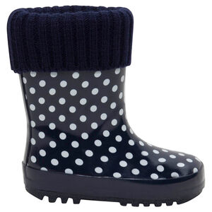 Bottes de pluie en caoutchouc avec col en tricot et intérieur fourré du 24 au 29 