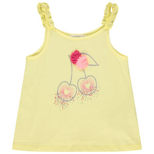 Débardeur à bretelles fantaisie print cerises 