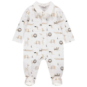 Dors-bien en coton bio imprimé animaux de la jungle all-over 