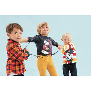 T-shirt manches longues en jersey chiné print Mickey Disney 