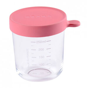 Pot de conservation en verre 250ml - Rose foncé 