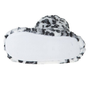 Chaussons bottines fausse fourrure imprimé léopard 