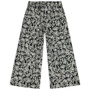Pantalon fluide évasé imprimé feuillage fille 