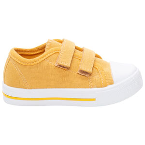 Baskets jaunes en toile à scratchs du 20 au 23 