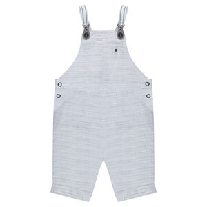 Salopette courte à rayures all-over avec bretelles esprit rétro 