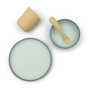 Set repas bébé silicone Jade Shades 