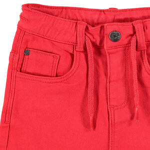 Bermuda en coton uni avec cordons de serrage 