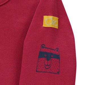 Ensemble tee-shirt uni et salopette rayée avec poches 