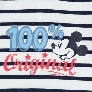 Combinaison courte rayée avec Mickey Disney printé  