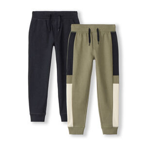 Lot de 2 joggings en molleton slub garçon 