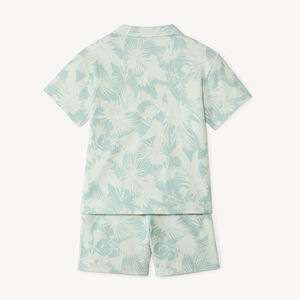 Ensemble 2 pièces chemise + bermuda style hawaïen garçon 