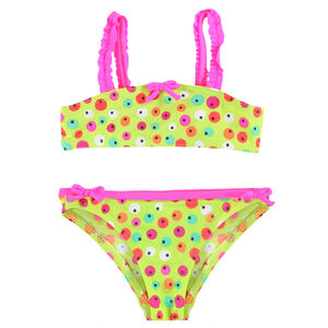 Maillot de bain 2 pièces imprimé pois fantaisie 
