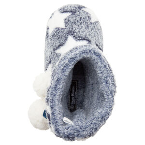 Chaussons forme bottes en sherpa entièrement fourrés avec pompons du 24 au 27 