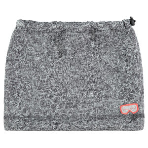 Snood en tricot chiné avec cordons de serrage et masque patché 