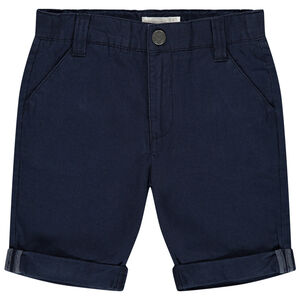 Bermuda uni en toile à poches italiennes 