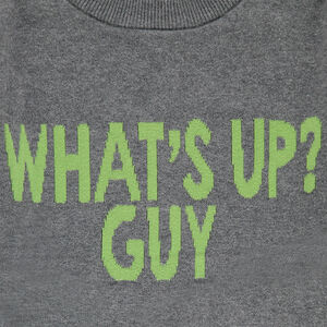 Junior - Pull en tricot gris chiné avec message printé devant 