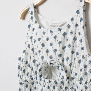 Robeà bretelles à imprimé égétal all-over 