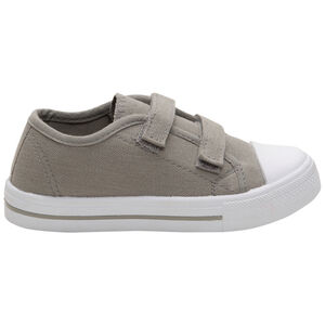 Baskets basses grises en toile à scratchs du 24 au 35 