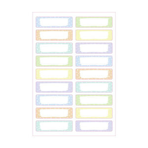36 étiquettes autocollantes pour vêtements motifs pastel 