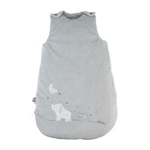 Turbulette en Veloudoux® gris clair Anna et Milo - 70 cm  