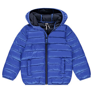 Doudoune light* matelassée à capuche avec housse printée 