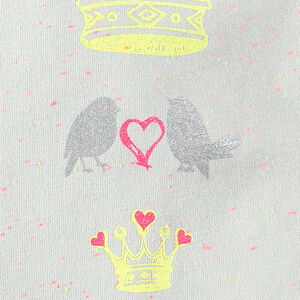 Tunique volantée aspect neps avec print 