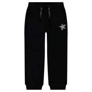 Pantalon de jogging en velours avec étoile en sequins 