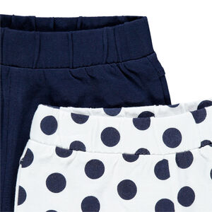 Lot de 2 shorts en coton bio uni/imprimé 