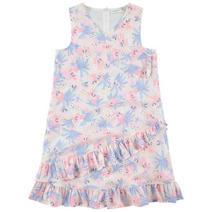Junior - Robe sans manches à fleurs et volants 