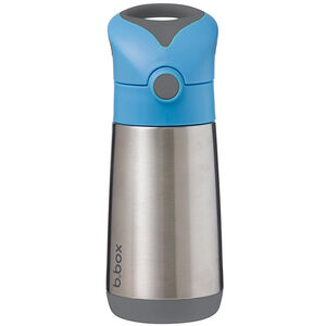 Gourde Isotherme 350ml avec paille silicone Bleu 12m+ 